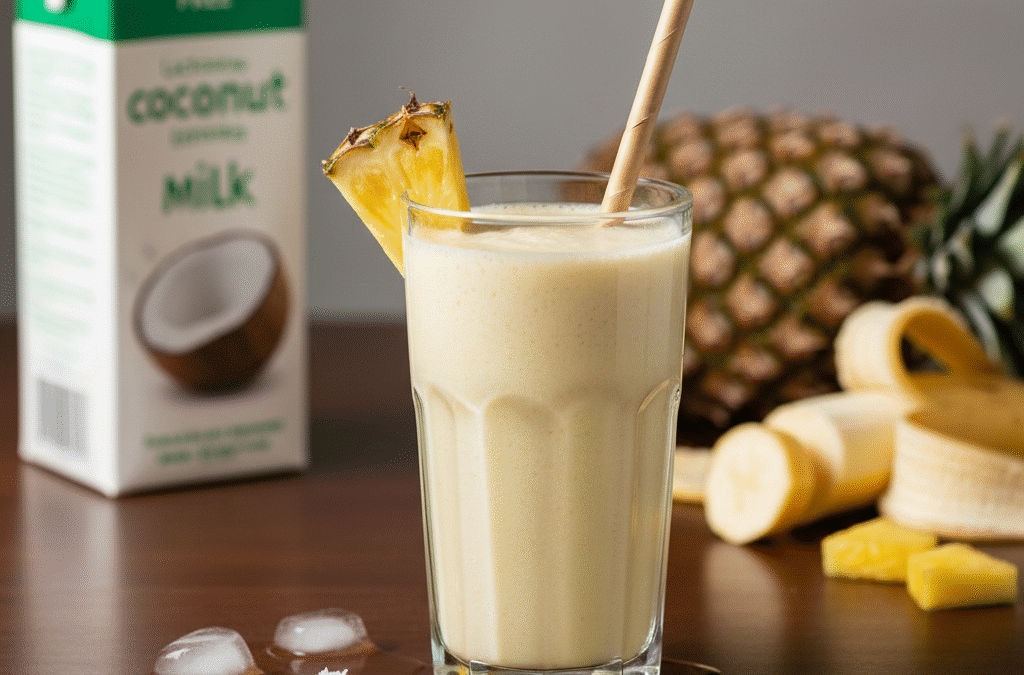 Smoothie de piña y coco sin lactosa MilkAway Sevilla